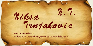 Nikša Trnjaković vizit kartica